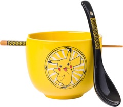 Pokemon Ramen Bowl w'Chopstocks & Spoon